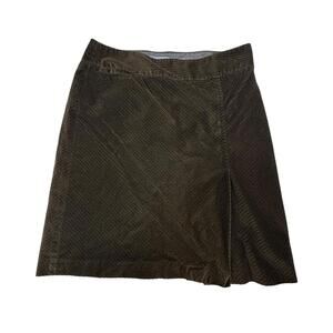EUC Khaki‎ Green Corduroy Women's Skirt Ann Taylor size 14